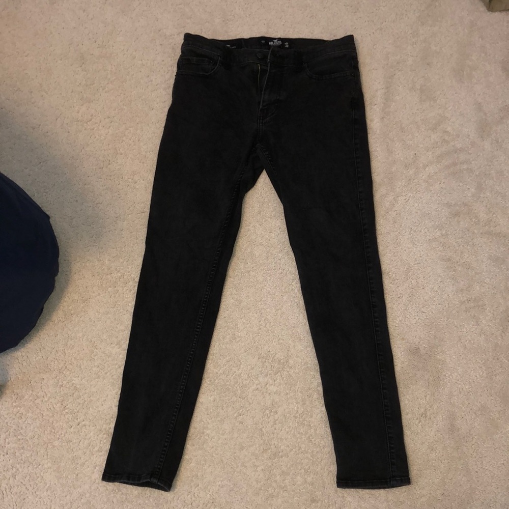 Hollister skinny advance stretch black jeans 31x32